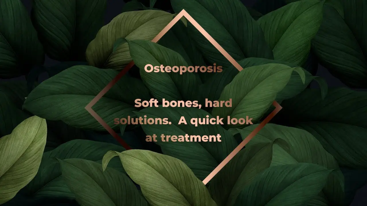Osteoporosis – soft bones, hard solutions. A quick look at treatment by Dr Sindeep Bhana